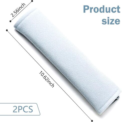 2 PCS Car Seat Strap Pads, Seat Belt Shoulder Guard, Soft Auto Seat Belt Cover, Universal for Car Truck SUV (Gray) in Saudi Arabia