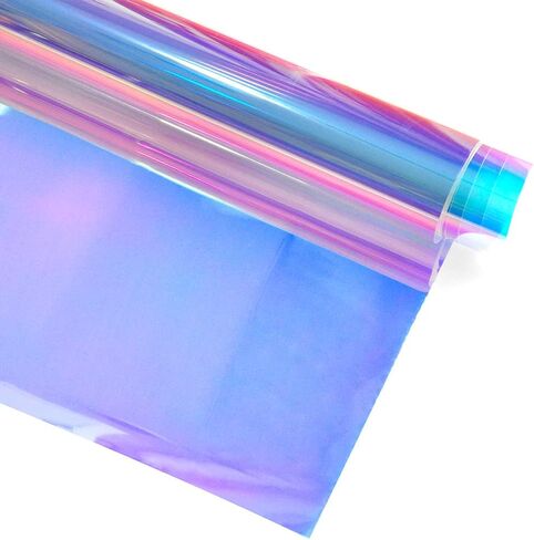 Chameleon Color Window Film Self-Adhesive Rainbow Effect Iridescent Clear Film for Residential Home Office Decoration,35.4Inch x 6.5Feet, colorful in Saudi Arabia