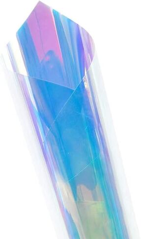 Chameleon Color Window Film Self-Adhesive Rainbow Effect Iridescent Clear Film for Residential Home Office Decoration,35.4Inch x 6.5Feet, colorful in Saudi Arabia