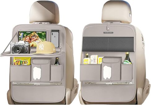 Car Seat Organizers,Multi-functional Back Seat Protectors, Storage Pouches, and Tray Holders (for Cars, Kids, Seat Back and Rear Seats) (Carbon Fiber, 2 Pcs) in Kuwait