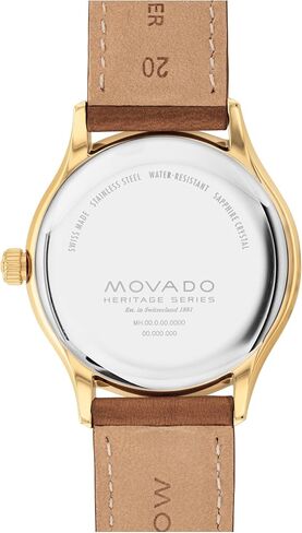 سلسلة Movado Heritage Series Calendoplan Men's Watch - حركة الكوارتز السويسرية ، حزام جلدي - 3 ATM Resistance - ساعة كلاسيكية وفاخرة للأزياء بالنسبة له - 40 مم - 40 ملم in Kuwait