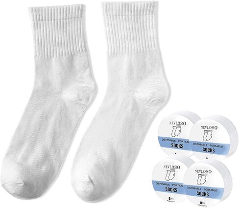 9 Pairs Disposable Socks for Travel, Single-use Compressed Ankle Socks in Saudi Arabia