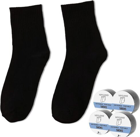 9 Pairs Disposable Socks for Travel, Single-use Compressed Ankle Socks in Saudi Arabia