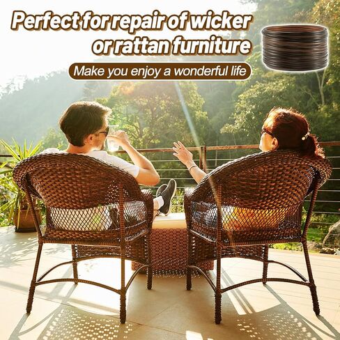 459FT Exlong Wicker Repair Kit - Rattan Fix Kit with Premium New Materials, Weaving Webbing Replacement Parts for Rattan Patio Chair Sofas Screens and Storage Basket in Kuwait