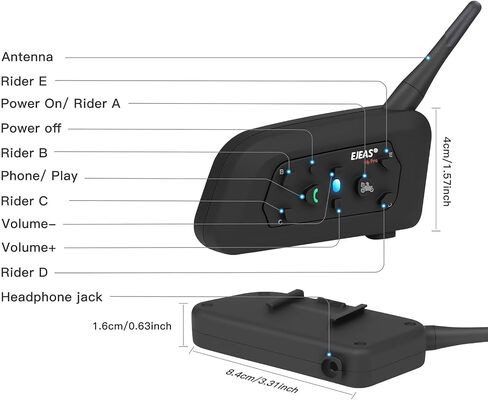 GaiRen V6 V4 Motorcycle Bluetooth Headset Accessories Earphone & Clip Bracket Clip Mount for Helmet Headset in Kuwait
