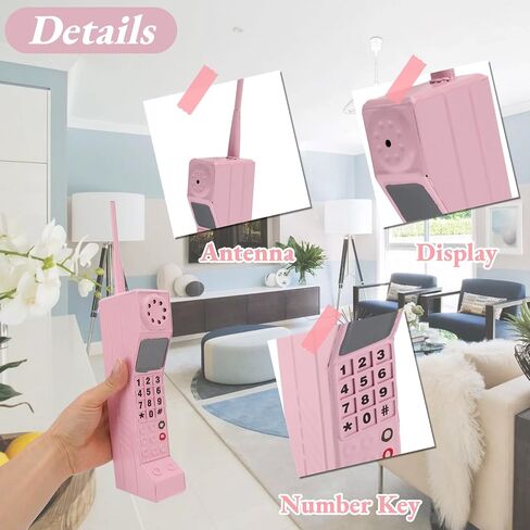 Brick Mobile Phone Ornament Retro Mobile Phone Model Photography Props Retro Brick Cell Phone Ornament Old Fashioned Cell Phone Template for Family Decoration Simulation in Saudi Arabia