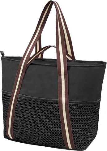 Beach Tote Bag Waterproof Sandproof Mesh Swiming Pool Bag with Zipper for Summer Vacation in Saudi Arabia