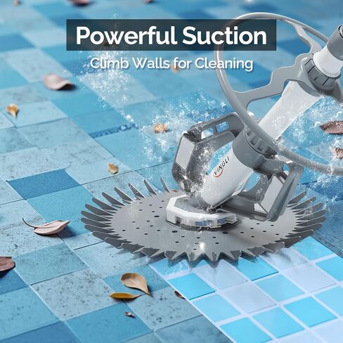VINGLI Pool Vacuum Above Ground Indoor Outdoor Automatic Swimming Pool Cleaner Sweep Crawler Sweeper in Kuwait