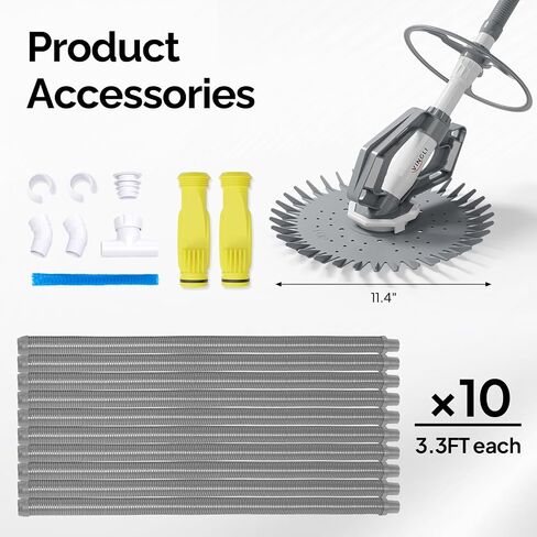 VINGLI Pool Vacuum Above Ground Indoor Outdoor Automatic Swimming Pool Cleaner Sweep Crawler Sweeper in Kuwait