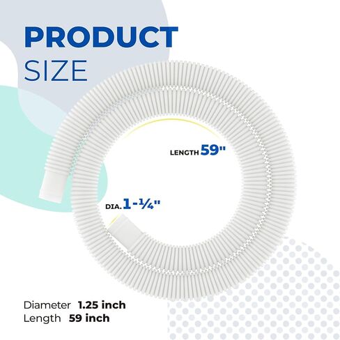 خرطوم بديل لمضخة حمام السباحة لانتيكس - ملحق بقطر 1.25 انش وطول 59 انش (عبوة من قطعتين) in Kuwait