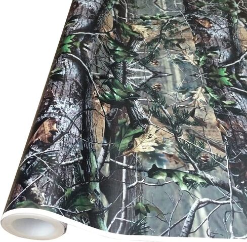 Queenbox 1.6x6.6ft Camo Vinyl Wraps, Woodland Maple Camouflage Self-Adhesive Car Sticker Decal Film Air Release Roll, Plant 07, 1.6x6.6ft/50x200cm in Saudi Arabia
