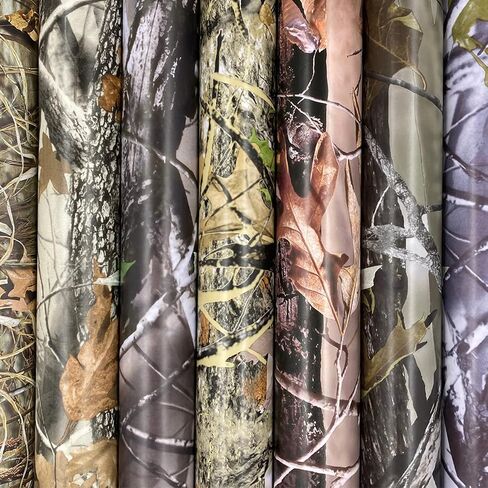 Queenbox 1.6x6.6ft Camo Vinyl Wraps, Woodland Maple Camouflage Self-Adhesive Car Sticker Decal Film Air Release Roll, Plant 07, 1.6x6.6ft/50x200cm in Saudi Arabia