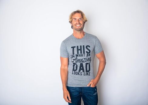 Crazy Dog Mens T Shirt Best Buckin Dad من أي وقت مضى لأبي مدهش الآباء مضحك يوم المحملات in Kuwait