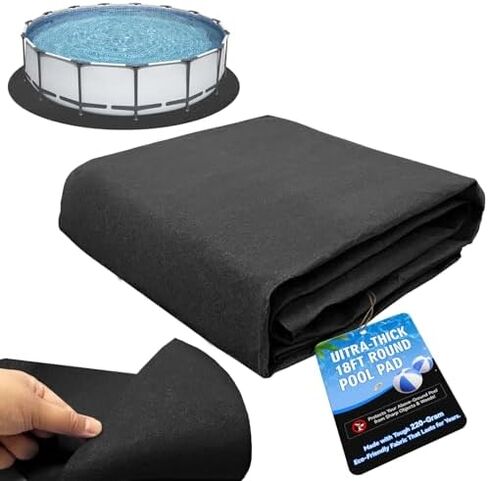 Jantens 12 Foot Round Pool Liner Pad for Above Ground Swimming Pools, Made of Durable Material - Prevents Punctures and Extends Life to The Liner in Saudi Arabia