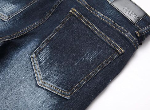 Men's Distressed Ripped Slim Fit Denim Jeans Pants in Saudi Arabia