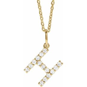 المجوهرات بواسطة Lux 14k أصفر أو أبيض من الذهب المسمار المسمار الأولي 16-18 "قلادة