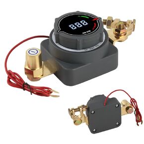 مفتاح فصل البطارية مع شاشة الجهد ، عزل مفتاح DC 5-80V على مفتاح Kill Off مع فولتميتر لسيارات السيارات البحرية RV ATV Truck Truck Truck Truck