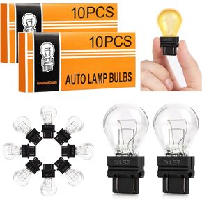 3157 لمبة 20 حزمة ، 12 فولت 21/5W مصباح فرامل المصباح مزدوج التلامس مصباح هالوجين مقاوم للصدمات ، لمبة زجاجية كوارتز القياسية ، تناسب معظم السيارات والشاحنات وسيارات الدفع الرباعي. in Kuwait