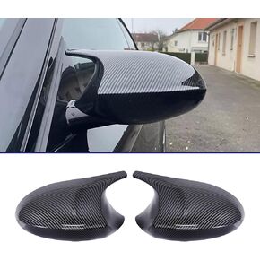 Door Rearview Mirror Covers Caps, Carbon Fiber Pattern Door Mirror Cover Caps Fit for BMW 3 Series E90 E91 LCI 2009-2011 E92 E93 2011-2013 1 Series E87 E81 E82 E88 Exterior Accessories in Kuwait