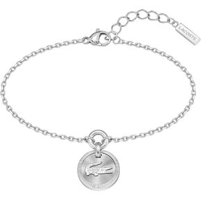 سوار Lacoste Memento Pendant للنساء - المجوهرات المصنوعة من الفولاذ المقاوم للصدأ - فرقة قابلة للتعديل - مجموعة كلاسيكية ، تصميم أيقونة - ملحق الموضة - هدية لها