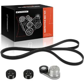 A-Premium Engine Serpentine Belt Drive Kit متوافق مع شيفروليه سيلفرادو 2500 HD 3500 HD 2011-2013 ، Express 2500 3500 2010 & GMC Sierra 2500 HD 3500 HD 2011-2012 ، Savana 2500 3500 4500-6.