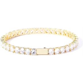 18K men's moissanite diamond bracelet, round cut real diamond women's fashion accessory high-end jewelry ﻿ ﻿