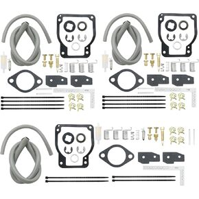 3 Pack 18-7750-1 Carburetor Rebuild Kit, Replacement for Mercury Mariner Outboard Motor, Replaces 1395-8236351 1395-8236352 1395-8236353 1395-8236354