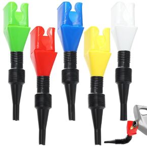 Flexible Funnels for Automotive Use 5 PCS Universal Household Folding Buckle Funnel,Unique Snap-On Design,Retractable,Easy to Carry,Suitable for Cars and Motorcycles