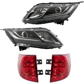 TRQ Lighting Kit Driver & Passenger Side HO2502185 HO2503185 HO2804115 HO2805115 Compatible with 2018-2023 Honda Odyssey