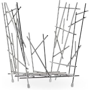 Alessi "Blow Up" Magazine Holder In Steel Chrome Plated - FC15