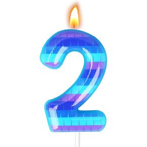 Video Game Birthday Candles, Number Candles for Birthday Party Cake Decoration Supplies (Number 8)