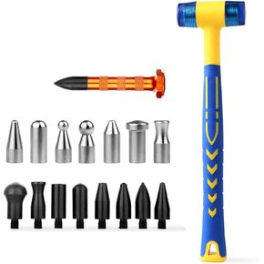 Paintless Dent Repair Tools Dent Removal Hammer Rubber Mallet Alloy Knockdown Tap Down Hammer with Heads