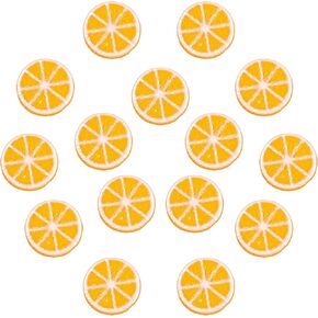 15 PCS 0.8 Inch Simulation Yellow Fake Fruit Dried Lemon Slices Small Artificial Plastic Faux Lemons Fruit Party Favors Decorations for Home House Kitchen Party Decoration DIY Crafts Making Supplies