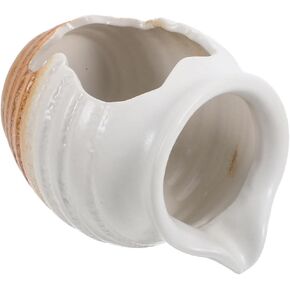 SUPVOX Clay Pot Flowing Water Ornament Zen Desk Fountain Ceramic Pot Fountain Tabletop Waterfall Desk Water Feature Ceramic Water Fountain Jar White