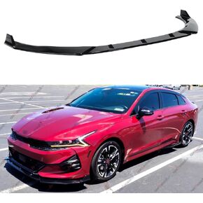 3Pcs Front Bumper Lip Compatible with 2021-2025 Kia K5, Air Dam Fits for EX LX LXS GT-Line, Lower Chin Splitter Spoiler Protection Body Kit (Glossy Black)
