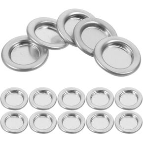 Luxshiny 50pcs Metal Incense Cone Tray Small Incense Holder for Desktop Aromatherapy Accessories for Bedroom Yoga and Sauna Room