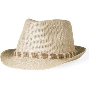 thuizen Panama Jazz Retro Sun Protection Breathable Cool Visor Straw Hat