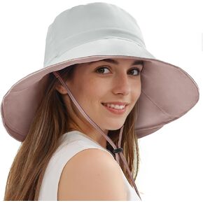 Sukeen Wide Brim Sun Hats for Women Men, Double Sided Wearing Fishing Hats UPF50+ Bucket Hat for Beach Hiking Outdoor