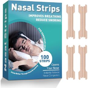 Nasal Strips for Snoring, 100 PCS Advanced Gently & Ease Breathing Nasal Strips for Snoring, Improve Sleep Quality Snoring Solution, New