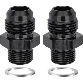 EVIL ENERGY 6AN Male Flare to 7/8-20 Male Carb Carburetor Fuel Inlet Fitting Adapter Aluminum Black 2PCS in Kuwait