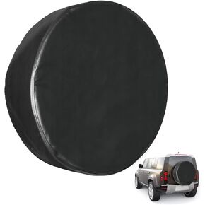 غطاء إطار من الجلد الأسود بو ، وغطاء عجلة السيارات ، وغطاء إطارات مضاد للماء لـ RV/Truck/Trailer/SUV (مناسب 27-30 بوصة) in Kuwait
