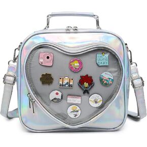 قوس قزح ابتسامة Ita حقيبة متعددة الأغراض على ظهر حقيبة Crossbody Heart Pres Kawaii مع إدراج in Kuwait