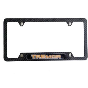Carbon Fiber License Plate Frame Cover Holder Tremor Truck Car Accessories Stainless Steel 1PC, CPK22PW