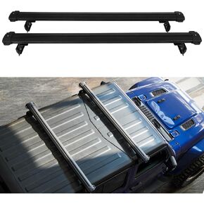 Heavy Duty 440lb Roof Rack Cross Bars for Jeep Gladiator JT 2020-2024 / for Jeep Wrangler JK JL 2007-2024(ONLY FIT Hard Roof Top) Aluminum Roof Luggage Carrier Crossbars