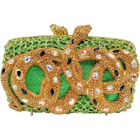 Umren Sparkly Snake Rhinestones القابض نساء حقيبة مسائية حقيبة مصحوبة بريق بريق لحفل حفل زفاف لحفل حفل زفاف