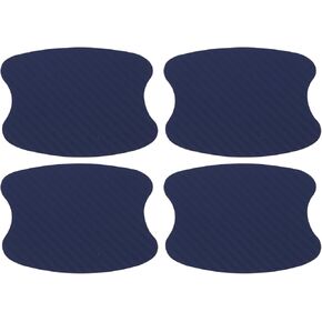 Car Magnet Door Door Handle Scratch Protector 73x95mm anti-scratches | مقبض الباب فيلم واقية من ألياف الكربون الأزرق 4 أجهزة كمبيوتر