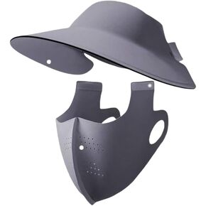 UV Face Cover UPF 50+ Women Summer Face Covering Detachable All-in-one Sun Hat Outdoor Cycling Hiking, Long and Short