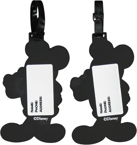 FUL Disney Classic 2-Piece Suitcase ID Tag Set with Adjustable Straps, Mickey and Minnie Mouse, Multi, One Size in Saudi Arabia