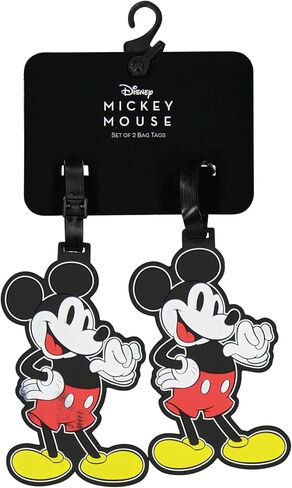 FUL Disney Classic 2-Piece Suitcase ID Tag Set with Adjustable Straps, Mickey and Minnie Mouse, Multi, One Size in Saudi Arabia