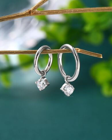 COCHARM G23 Titanium Clicker Hoop Rook Piercing Jewelry 6mm 8mm 16G Surgical Steel Dangle Rook Earring for Women Dangling Daith Helix Piercing Ring Nickel Free in Saudi Arabia